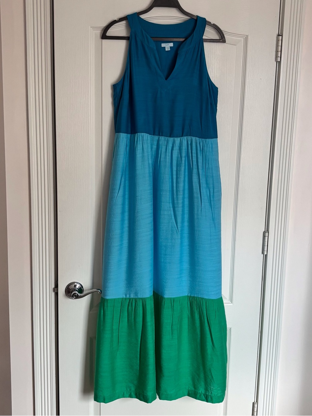 TALL J. Jill Color Block Maxi Tank Sleeveless Dress